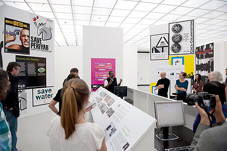 Design & People Co-founder Sethu Das presents the Indian section of the 'Re-Designing the East: Political Design in Asia and Europe' symposium  at the Wrttembergischer Kunstverein at Stuttgart, Germany on September 25, 2010. The Indian section titled 'Swaraj in Design: Opportunities for Conscious Learning and Sharing' focuses on the work and philosophy of Design & People, an organisation he co-founded in 2003. (Photo: Sung Hyun Sohn, Activism of Graphic Imagination, South Korea)