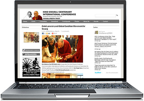 Homepage of Hind Swaraj Centenary International Conference